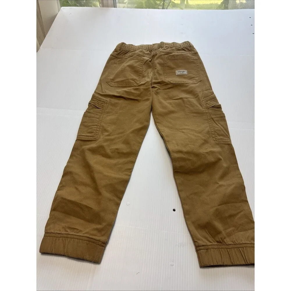 Wrangler Boys Five Star Gamer Cargo Jogger Pants Khaki NWT Size 8 Slim
